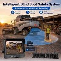 Système de caméra sans fil pour tracteur, moniteur DVR 7 pouces 720P, 4 canaux, vision nocturne IP68, BSD pour la ferme