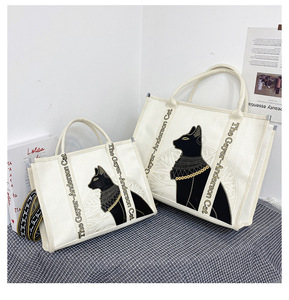 Biểu Tượng Tùy Chỉnh Dày Không Thấm Nước Vải Mua Sắm Túi Thư In Ấn Tote Túi Thời Trang Túi Xách Có Thể Gập Lại Tái Chế Mua Sắm Túi - Product Image 2