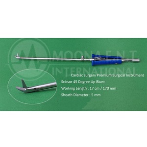 Ciseaux de chirurgie cardiaque en acier inoxydable de qualité supérieure 45 °   Ciseaux de coupe réutilisables à lame inclinée vers le haut pour usage médical professionnel - Product Image 5