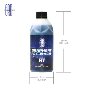 Shampooing auto sans contact SRB à mousse riche, formule polymère graphène, adoucit la saleté, évite le décapage, liquide de pré-nettoyage pour detailing auto R1 - Product Image 6