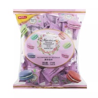 376g Macarons sandwichs, biscuits croustillants fourrés à la crème, en-cas sucré exotique, sac en gros