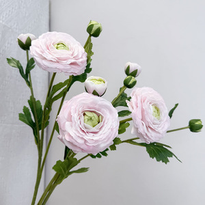 Fleurs artificielles réalistes au toucher naturel, ranunculus, pour la décoration de table à la maison et les arrangements floraux de mariage - Product Image 3