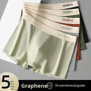 Boxer da <span class=keywords><strong>Uomo</strong></span> in <span class=keywords><strong>Cotone</strong></span> e Fibra di Poliestere, Slip Trendy a Quattro Angoli, Sottili per Autunno e Inverno, <span class=keywords><strong>Mutande</strong></span> Giovanili - Product Image 1