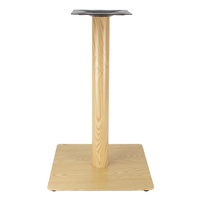 Pied de table industriel antique rétro carré robuste pour mobilier de bar, salle à manger, café, bistrot, restaurant, base de table en métal à grain de bois