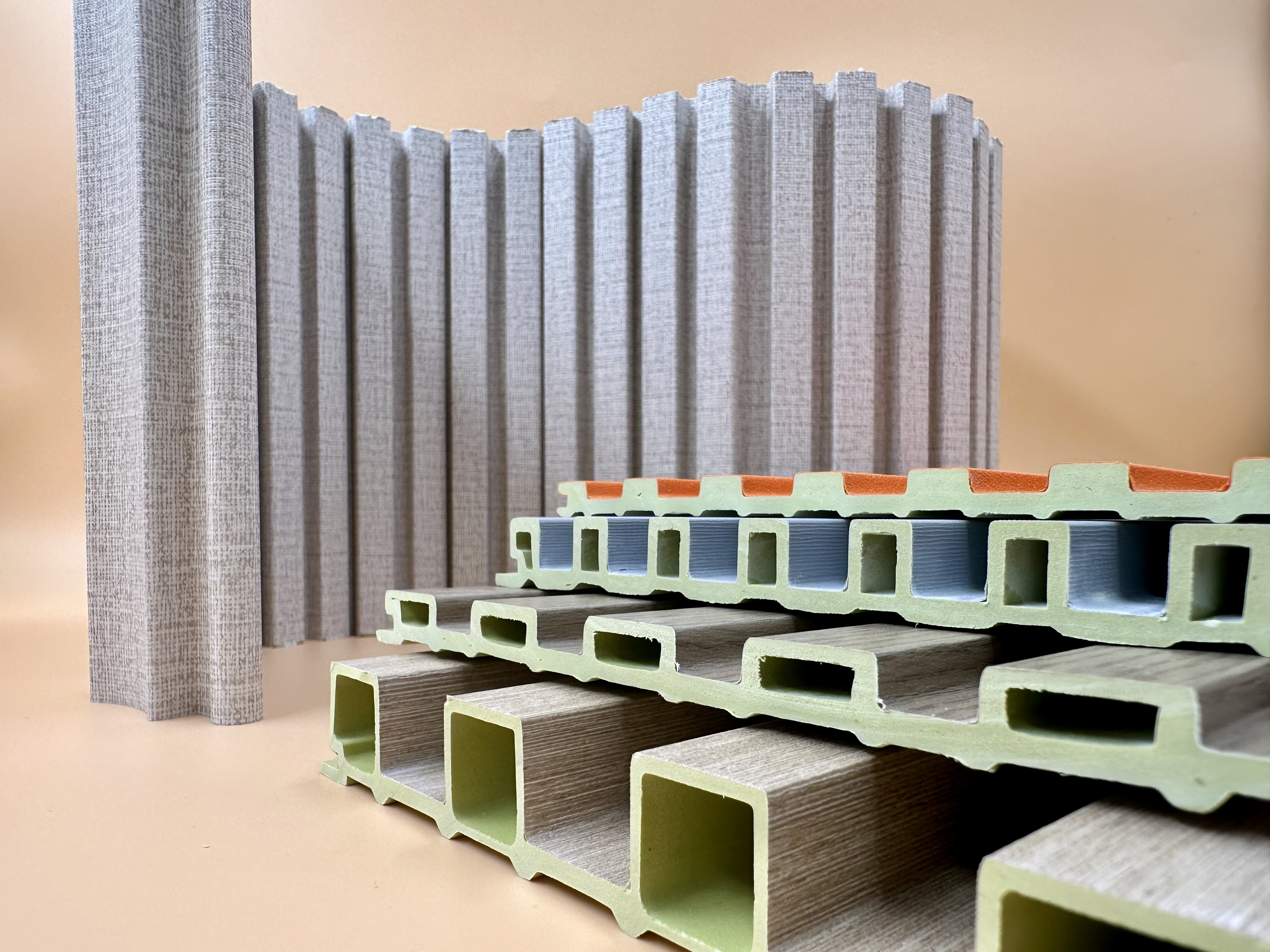 Panneau mural de flûte WPC petits morceaux