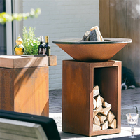 Brasero en acier Corten, barbecue commercial, brasero de jardin