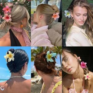 <span class=keywords><strong>PL</strong></span> diskon besar aksesoris rambut perempuan wanita manis penjepit rambut bunga hawaii cakar rambut bunga transparan - Product Image 2