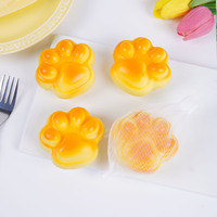 Jouet Squishy Patte de Chat en PU à Remontée Lente, Anti-stress, pour Noël et Halloween, Squishies Griffe de Chat en Forme de Pain, Vente en Gros