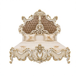 Elegant Heavy Handcrafted <b>Teak</b> Wood Bed with Side <b>Table</b> Set Victorian Style Luxury King Size Bed Matching <b>Bedside</b> <b>Tables</b> USA - Product Image 2