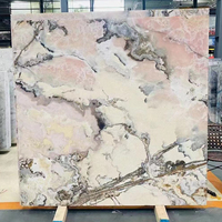 Carreaux d'onyx violet rose translucide de luxe pour comptoir de cuisine panneau mural Onyx Table d'appoint baignoire Onyx vanité bassin évier
