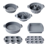 Moules à gâteau ronds en silicone résistants à la chaleur pour four domestique, idéaux pour la cuisson de pains et de gâteaux, en stock