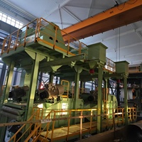 Machine de sablage automatique pour bandes d'acier, vente directe usine, pompe, moteur, PLC, collecteur de poussière à jet pulsé inclus