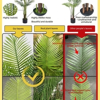 Plantas Verdes de Interior de Alta Gama, Simulación de Ficus Lyrata, Girasol de Cola Suelta, Plátano del Viajero, Todas en Macetas de Plástico PVC