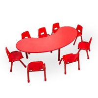Meubles de pépinière en forme de U pour la maternelle et la classe Table d'écriture pour enfants d'âge préscolaire Ensemble de table et de chaises