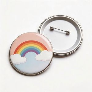 Insignias Redondas de Metal Lenticular Personalizadas de 32mm, 37mm, 44mm, 58mm, Botones de Hojalata Circulares de Anime para Camiseta - Product Image 1