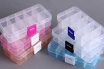 transparente#5: Pequeño, 10 compartimentos