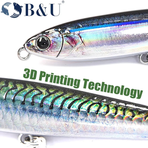 Señuelo de Pesca B&U JT25 de 95 mm y 28,8 g, Hundimiento, Impreso en 3D, Plástico Duro, Tipo Lápiz, para Agua Salada, Agua Dulce, Lago, Embalse, Lubina, Lucioperca - Product Image 5