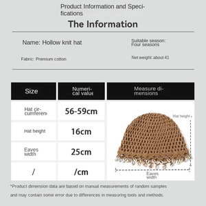 <span class=keywords><strong>Bonnet</strong></span> tendance en coton à bout fermé, design <span class=keywords><strong>fin</strong></span>, ajouré, crocheté à la main, avec pendentif coquillage, pour <span class=keywords><strong>femme</strong></span>, printemps-automne, modèle transfrontalier - Product Image 2