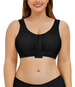 Soutien-gorge d'augmentation mammaire post-opératoire Bretelles réglables Fermeture avant sans fil Chirurgie post-opératoire Soutien-gorge de mastectomie pour femme