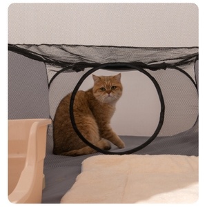 Draagbare Kattenbox Met Surround <span class=keywords><strong>Tunnel</strong></span> Voor Huisdieren Binnenshuis Omsloten Opvouwbare Kattentunnel Duurzame Oxford Doek Kattenbox - Product Image 6