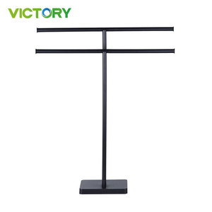 Portasciugamani mobile pieghevole da terra in ferro nero - Product Image 6