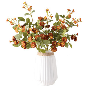 Flor artificial de Rosa pequeña de <span class=keywords><strong>Feria</strong></span> de alta calidad Decoración de paisajismo de boda de alta calidad Flor de Rosa mensual artificial - Product Image 5