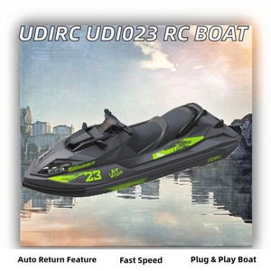 เรือเร็วบังคับวิทยุ UDI023 RC 2.4G พร้อมระบบฉีดน้ำ  ควบคุมด้วยรีโมท  กันน้ำ  ตั้งลำได้เอง  ไฟ LED  รุ่น RTR ความเร็วสูง ของเล่น - Product Image 2