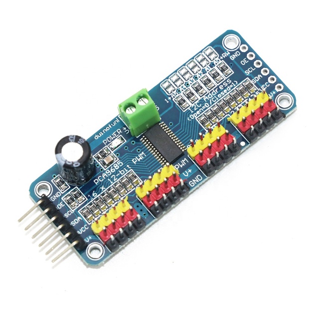 16 Channel 12-bit PWM Servo Driver-I2C Interface Module for Raspberry Pi Shield Module Servo Shield for Arduino Diy Kit