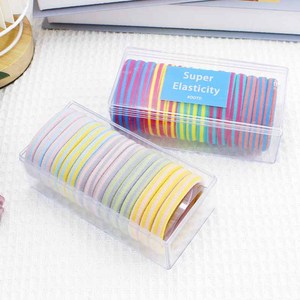 Vente en gros de bandes élastiques boîte de couleurs mélangées 5cm cheveux cravates sans trace mode élastiques pour les filles - Product Image 1