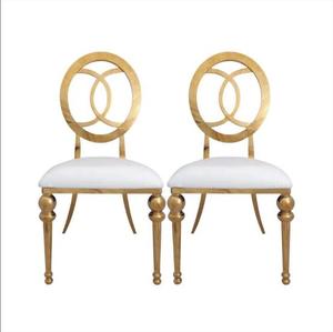 Chaise de mariage bon marché <span class=keywords><strong>location</strong></span> chaise de mariage en acier inoxydable et or - Product Image 5