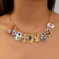 Colliers Bohèmes d'Été pour Femme, Bijoux de Plage avec Étoiles de Mer et Coquillages, Breloques Vie Marine, Perles Faux Perles et Corail, Style Bouddhiste