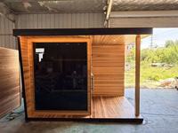 Salles de sauna extérieures en cèdre rouge de qualité supérieure avec baignoires spa et salles de sauna pour jardins luxueux et centres de bien-être professionnels