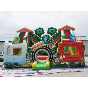 28'x26 'Lớn rừng chủ đề thế giới trẻ em Inflatable sân chơi với Slide làm bằng chì Vật liệu miễn phí từ Sino inflatables nhà máy - Product Image 2