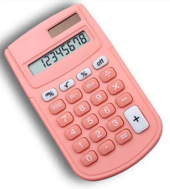 Colors Mini Battery Powered Portable Pocket Calculator Scientific Calculator Calculating 8 Digit Mini Student "8-bit" Computer