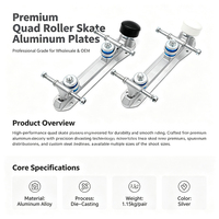 Châssis de patins à roulettes en aluminium à quatre roues, cadre double rangée avec support de frein, pièce de rechange pour chaussures de roller