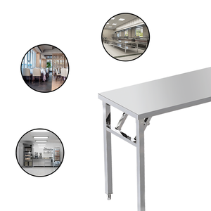 Almacén Material de alta calidad Mesa plegable de campo al aire libre Tamaño personalizado Mesa DE TRABAJO plegable portátil de acero inoxidable - Product Image 5