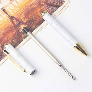 ปากกาลูกลื่นสีขาวคุณภาพสูงขนาด 1.0 มม. แบบหมุนพร้อมโลโก้สลัก ทำจากโลหะทนทาน - Product Image 3
