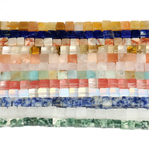 4/6/8mm Jaspers perline quadrate di cristallo agate di pietra naturale amazzonite branelli allentati del cubo per la fabbricazione di gioielli fai da te - Product Image 4
