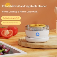Équipements portables de lavage des fruits et légumes, machine de nettoyage au plasma rechargeable 2400mAh, mini machine de lavage des légumes en titane