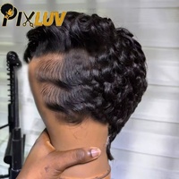 Pelucas sin pegamento, corte pixie, cabello humano, proveedores de pelucas, peluca frontal de encaje HD, mayorista, cabello vietnamita virgen, pelucas pixie cortas, 100% cabello humano