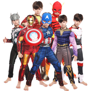 Disfraces de cosplay para niños, trajes de superhéroes de Iron Man, Capitán América, Thor, Hulk, Los Vengadores, para niños de 8 a 13 años, fiesta de Halloween - Product Image 1