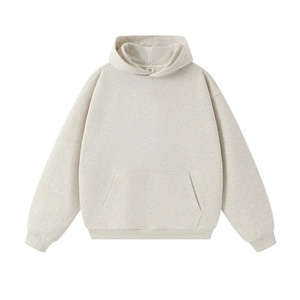 Wholesale Custom Logo Blank Oversized Heavyweight Cotton Men Pullover Hoodie Streetwear <b>Plain</b> <b>Sweatshirt</b> Hoodies - Product Image 5