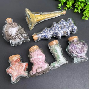 Wholesale Polished Crystal Chips <b>Bottle</b> Quartz Gravel Tumble Stones Skulls Wishing <b>Bottle</b> for Meditation Love Theme - Product Image 4