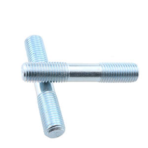 Vis à tête cylindrique de haute qualité <span class=keywords><strong>DIN</strong></span> <span class=keywords><strong>939</strong></span> en acier, à double extrémité filetée, revêtement en zinc, vis à filetage partiel avec finition zincée - Product Image 1