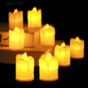 <span class=keywords><strong>Bougie</strong></span> chauffe-plat électronique sans flamme, petites lumières LED blanches crémeuses, longue durée de vie, fonctionne sur piles, sans fumée, sûre - Product Image 4