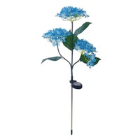 Lampe solaire à piquer pour jardin, LED IP65, guirlande lumineuse en forme de fleur artificielle, fil de cuivre, certifiée RoHS, contrôle inductif pour pelouse
