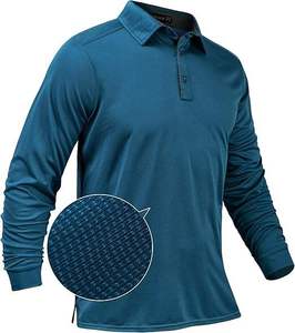 Commercio all'ingrosso camicia a manica lunga per gli uomini Logo personalizzato stampato ricamo tessuto semplice con decorazione a bottone formato XL - Product Image 3