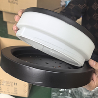 Meilleures ventes et prix avantageux, luminaires de plafond ronds modernes en verre noir/doré pour chambre à coucher, villa, couloir, hôtel, salon (20267-2C BK)