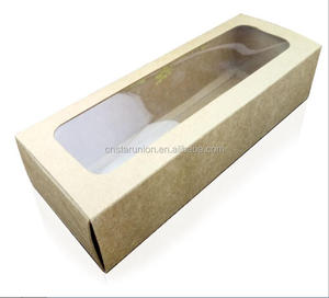 Bán buôn nóng bán kraft giấy ngăn kéo hộp với cửa sổ hình chữ nhật thực phẩm bánh mì ống hộp nhỏ kraft giấy Cookie hộp - Product Image 3