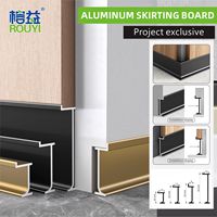 Plinthe LED en aluminium moderne pour sol et mur, avec panneau lumineux flexible en métal pour coins, du fabricant